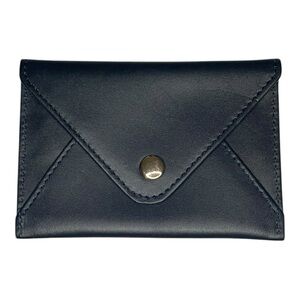 ROYCE Leather Envelope Card Holder Navy